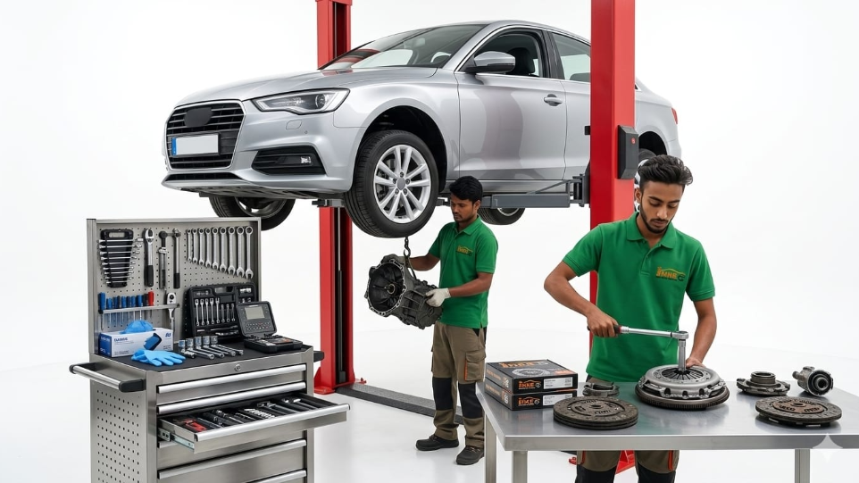 clutch set changes by mechanics team at Hari Kripa Services workshop