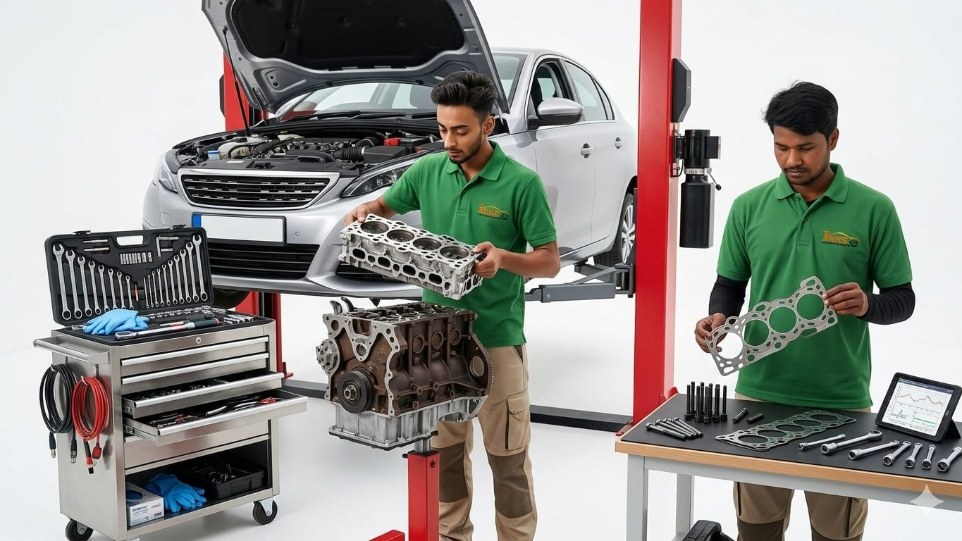 professional automobile technician working at Hari Kripa Services