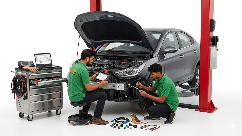 car wiring and electrical system repair at Hari Kripa Services