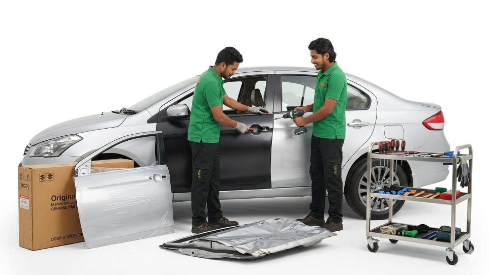 professional car body dent repair at HKS car service center