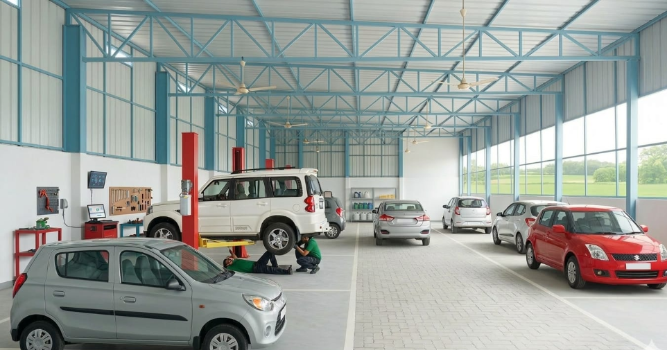 car repair service at Hari Kripa Services workshop in Laxmangarh Rajasthan