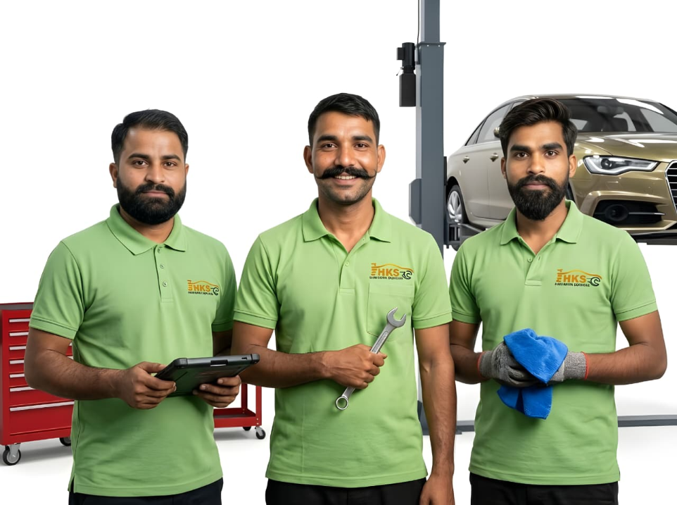 Expert automobile mechanics team of Hari Kripa Services (HKS) car repair workshop in Rajasthan