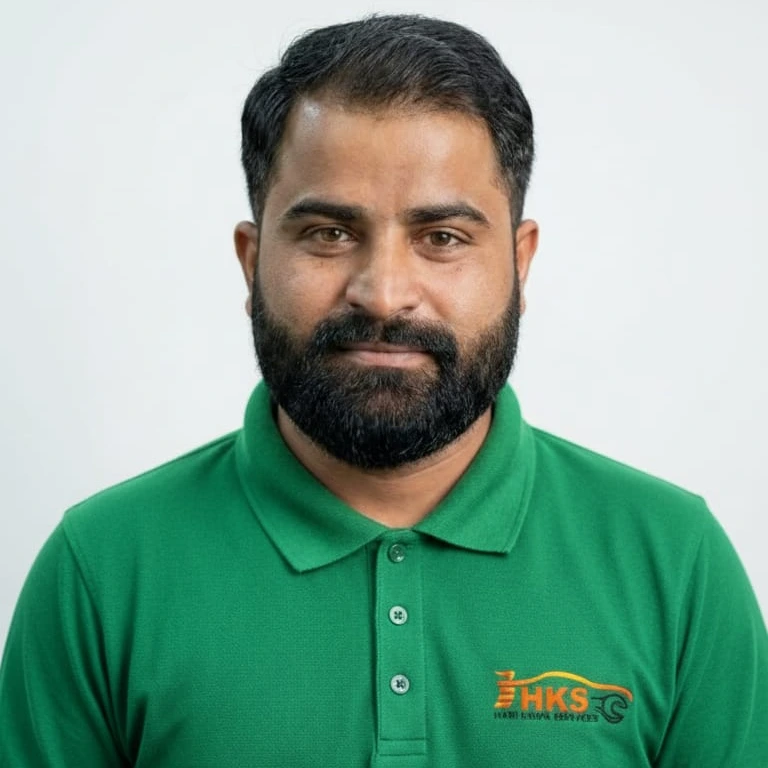 experienced car mechanic at Hari Kripa Services workshop Ringas