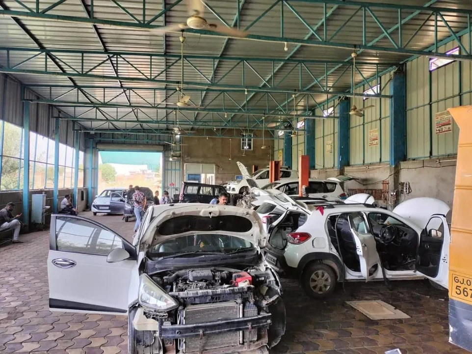 car serviced at Hari Kripa Services workshop in Laxmangarh