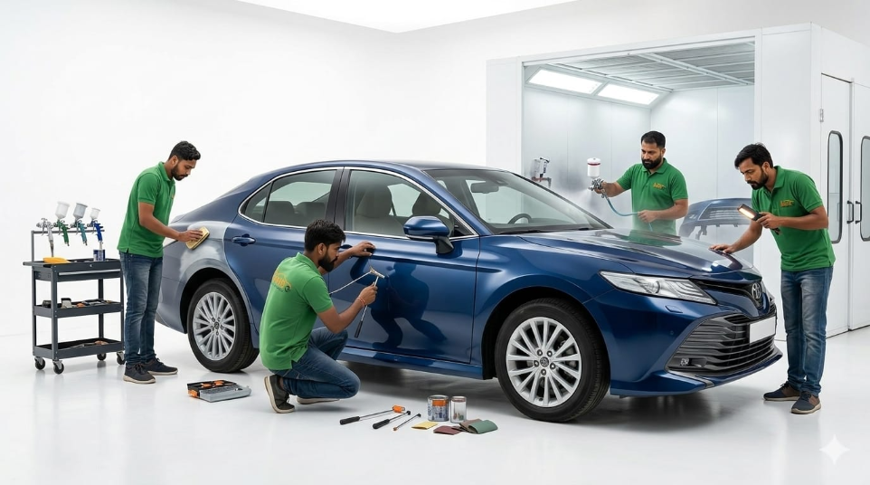 Hari Kripa Services HKS team providing professional automobile repair services