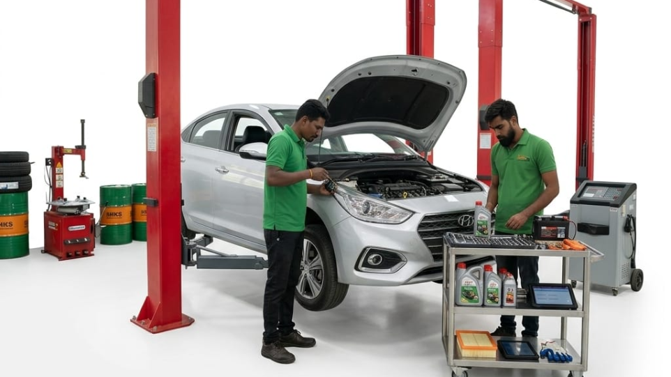 complete car maintenance service at Hari Kripa Services HKS